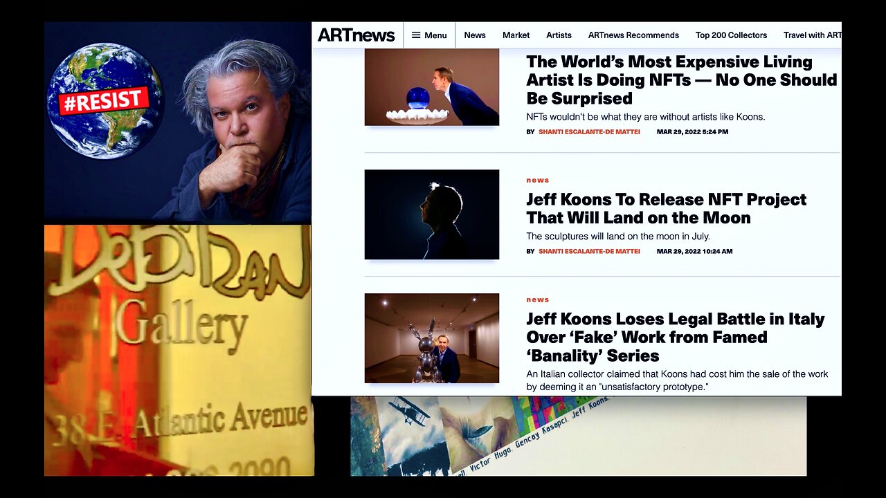 Jeff Koons Victor Hugo Broadway Gallery SoHo New York William DeBilzan Crackhead Jesus Connection