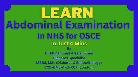 Abdominal Examination in NHS for OSCE Thumbnail