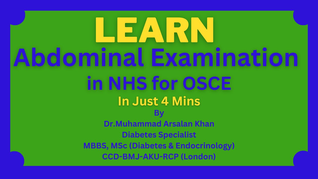Abdominal Examination in NHS for OSCE Thumbnail