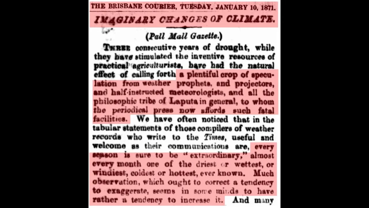 Imaginary Changes Of Climate