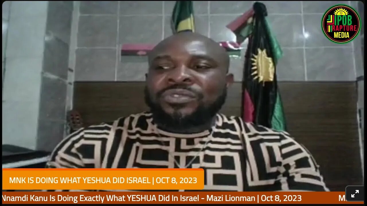 Mazi Nnamdi Kanu Is Doing Exactly What YESHUA Did In Israel - Mazi Lionman | Oct 8, 2023