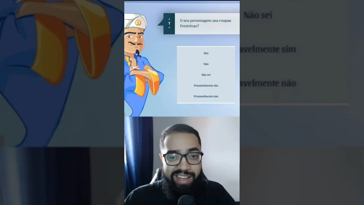 Respondi um sim e o resto tudo não no Akinator e isso aconteceu #shorts