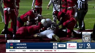 Monroe knocks out Hughes, 52-15