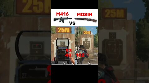 M416 vs MOSIN damage 😱 #pubg #pubgtipsandtricks