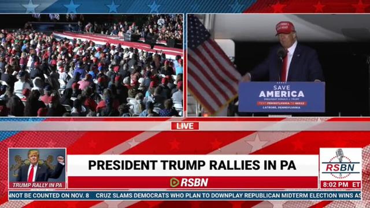 FULL SPEECH: President Donald J. Trump Holds Save America Rally in Latrobe, PA - 11/5/22