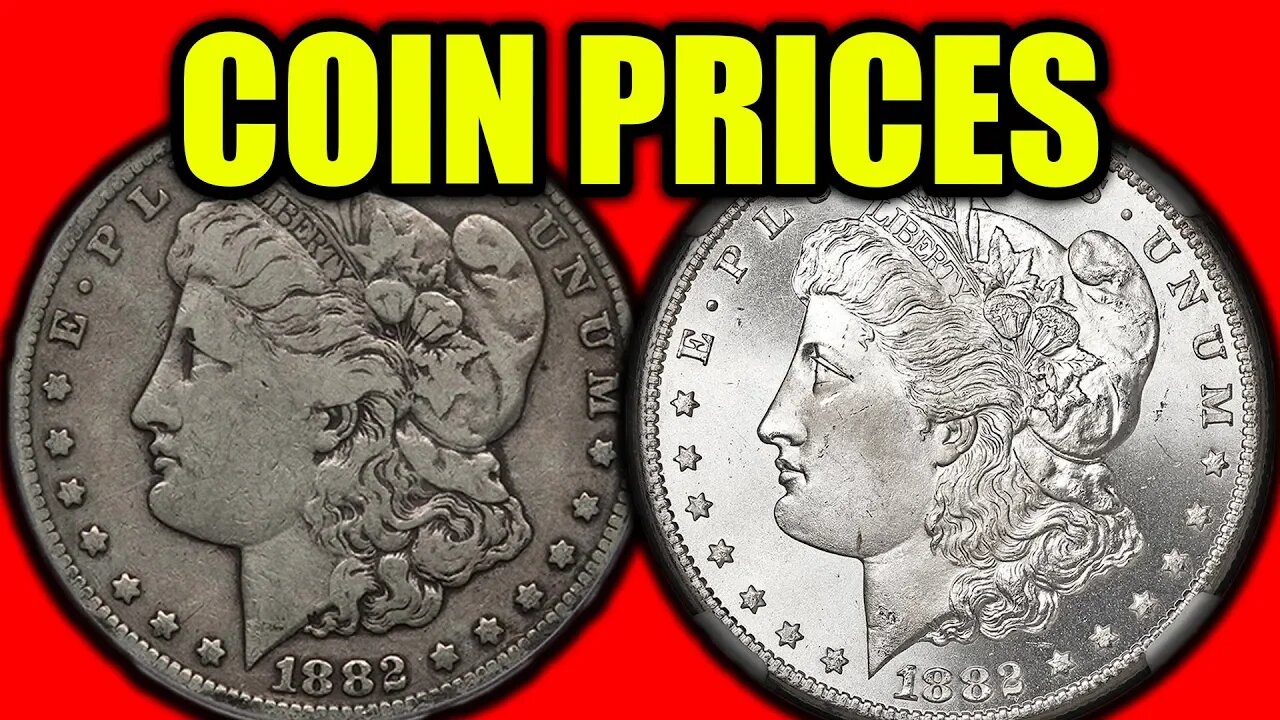 SILVER MORGAN DOLLAR COIN PRICES!! 1882 SILVER DOLLAR COIN VALUES