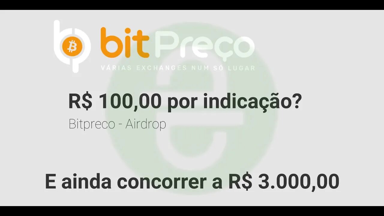 Finalizado Airdrop - BitPreço - Ganhe até 100 reais por indicação 14 de março de 2021