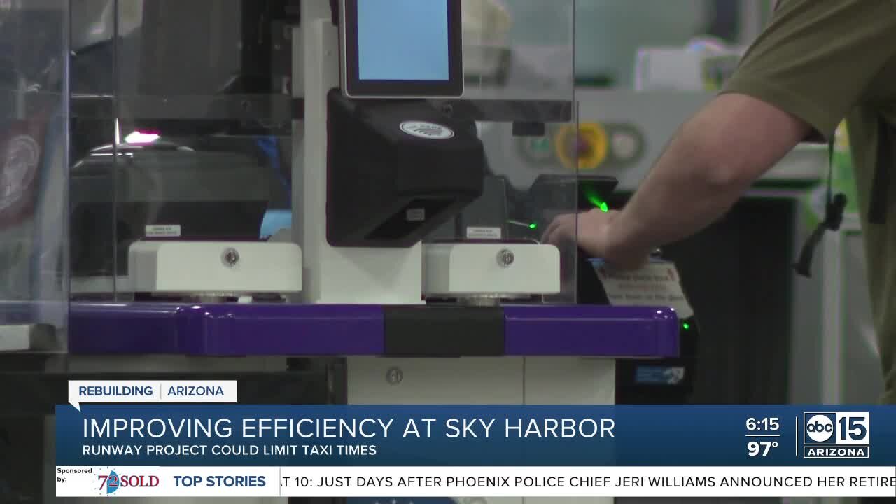 Phoenix Sky Harbor using federal infrastructure funds for new taxiway, FAA launches flight path study