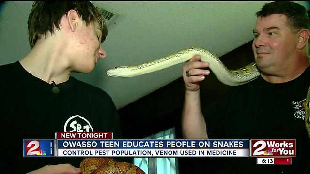 Owasso teen works to educate people about snakes