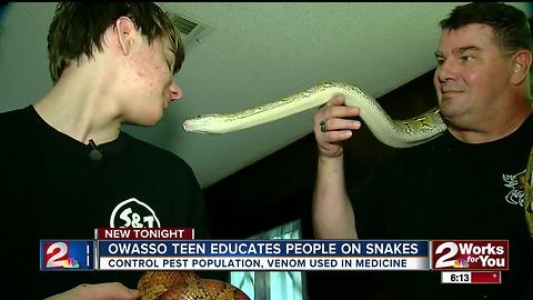 Owasso teen works to educate people about snakes