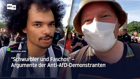 "Schwurbler und Faschos" – Argumente der Anti-AfD-Demonstranten