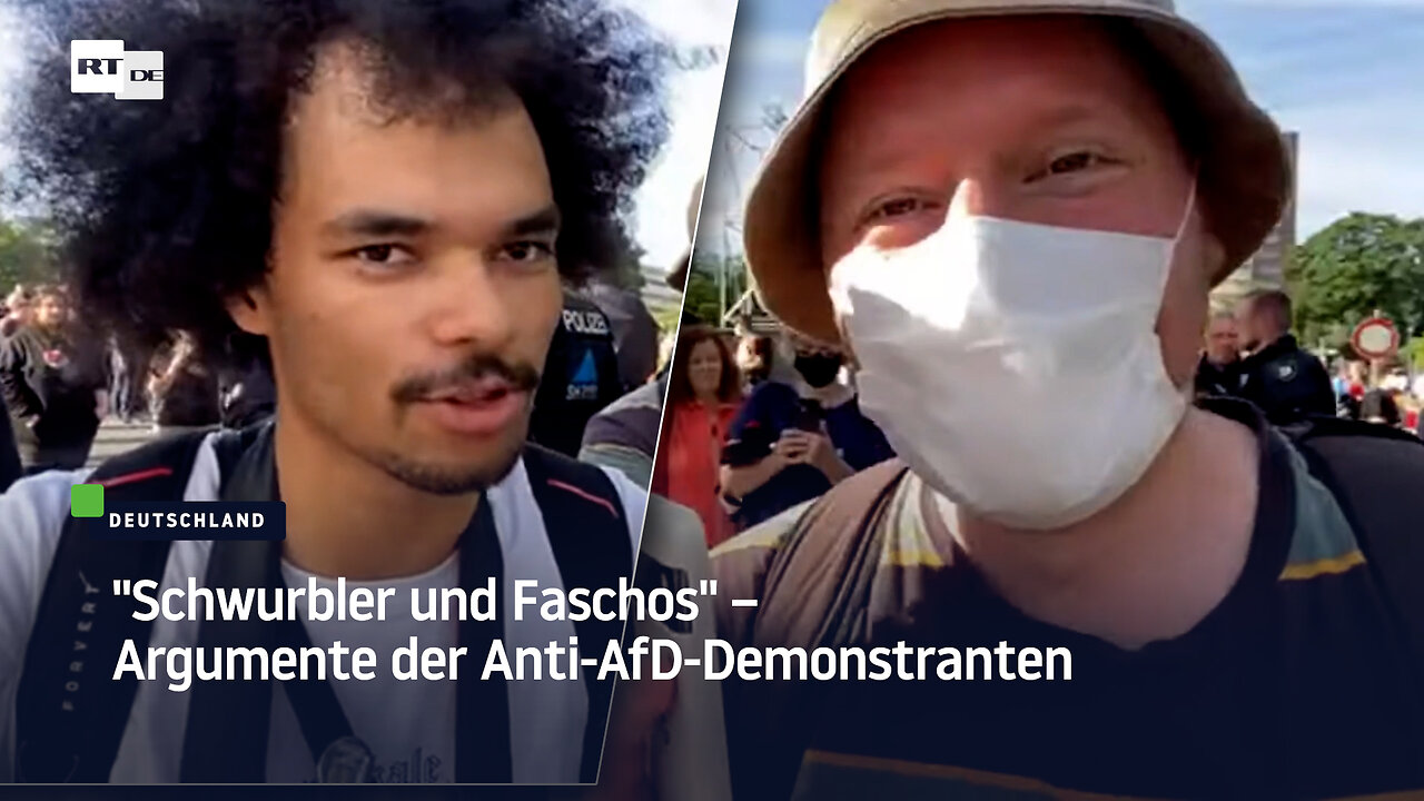 "Schwurbler und Faschos" – Argumente der Anti-AfD-Demonstranten