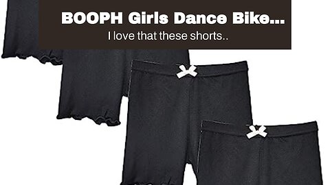 BOOPH Girls Dance Bike Short 4 Pack Safety Underskirt Undershorts for Sport Play