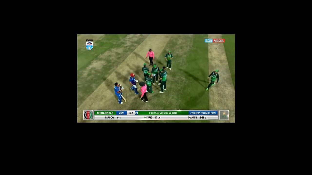 Pakistan vs Afghanistan 3th ODI Pakistan win tha match