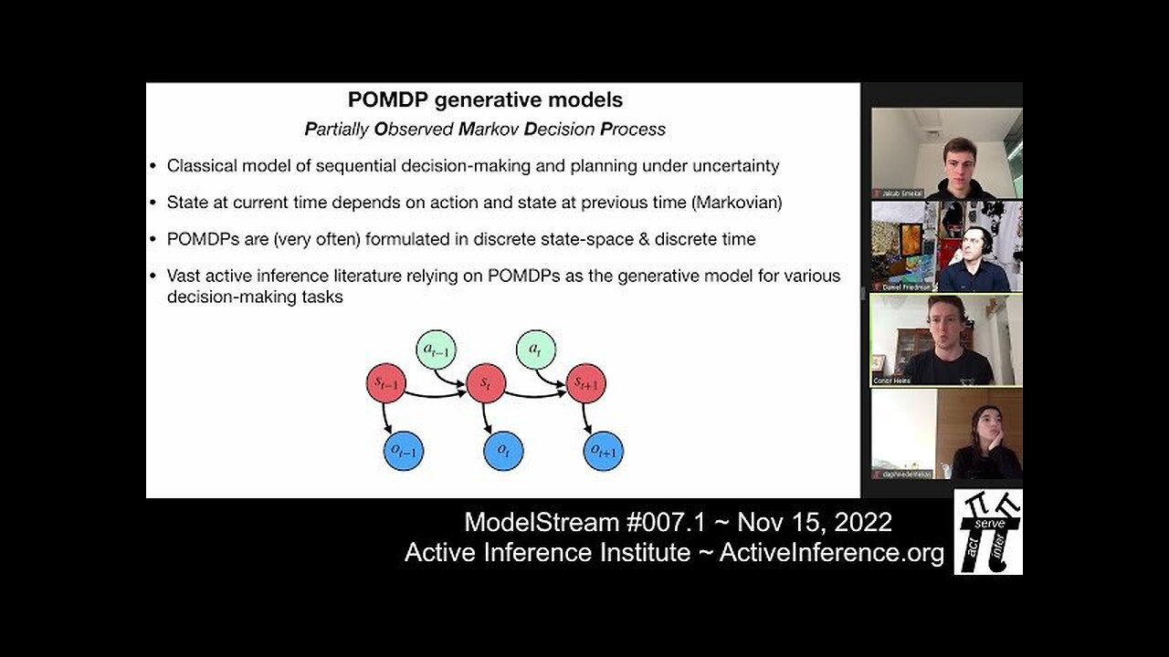 Active Inference ModelStream #007.1 ~ Conor Heins & Daphne Demekas ~ pymdp