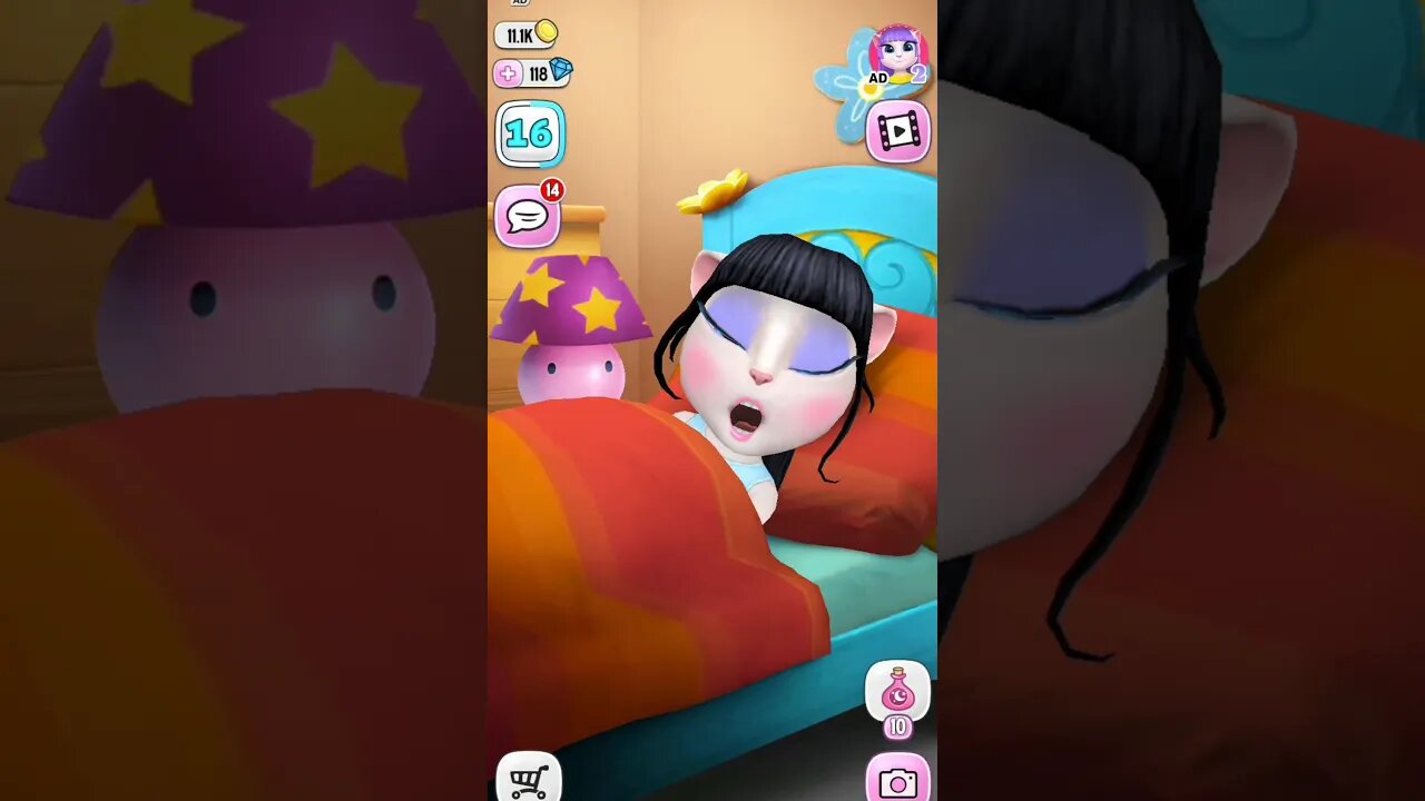 😴😴Angela Is Sleeping #496 | My Talking Angela 2 | #shorts #funwithangela 🤣😂