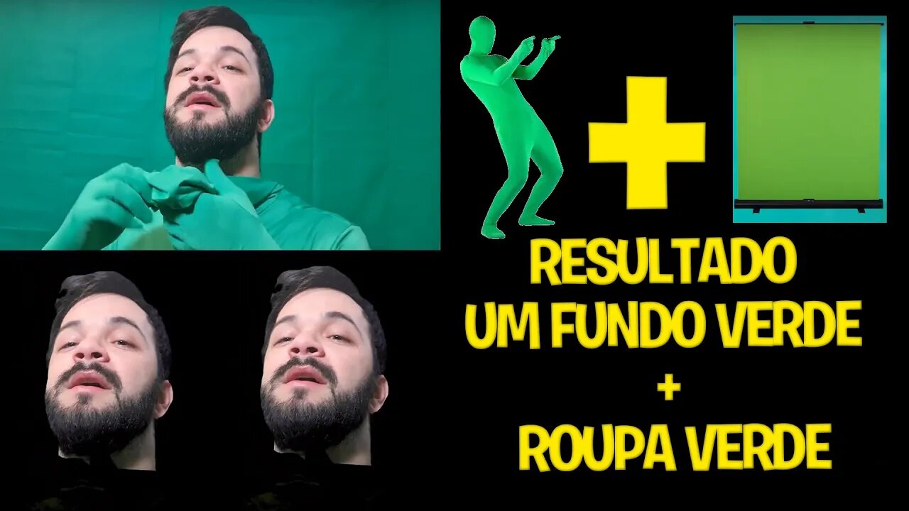 Fundo Verde + Roupa verde chroma key - Green Screen