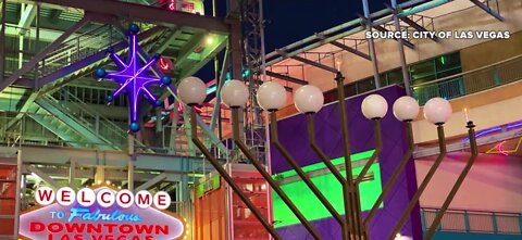 Lighting of Grand Menorah ceremony at Fremont Street Experience