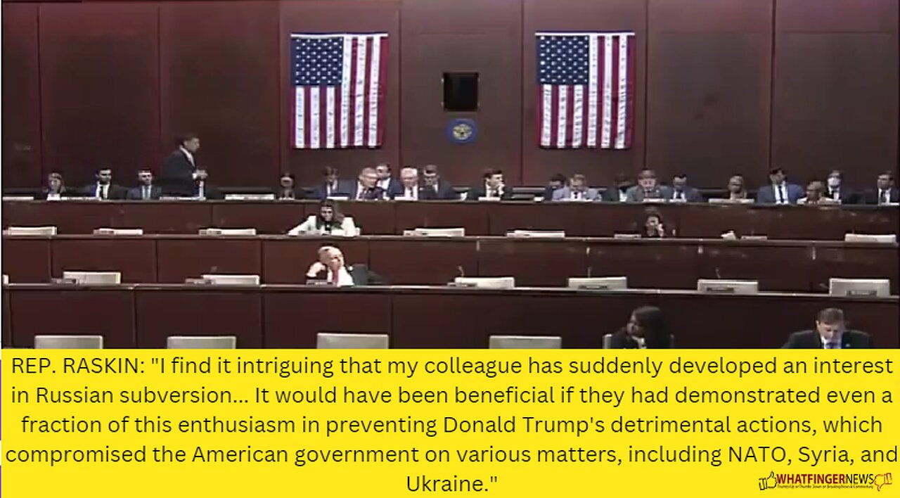 REP. RASKIN: I find it intriguing that my colleague has suddenly developed an interest