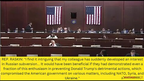 REP. RASKIN: I find it intriguing that my colleague has suddenly developed an interest