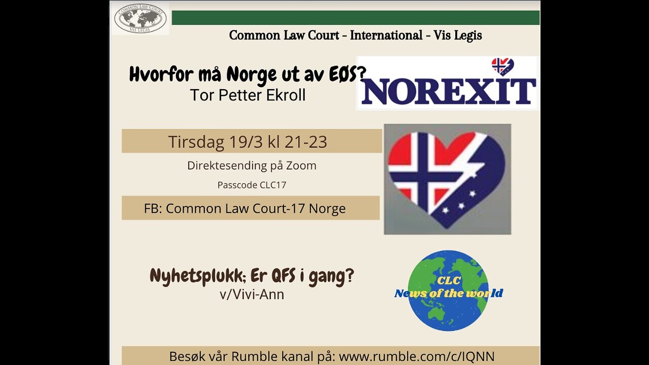 190324: NOREXIT: Hvorfor må Norge ut av EØS?