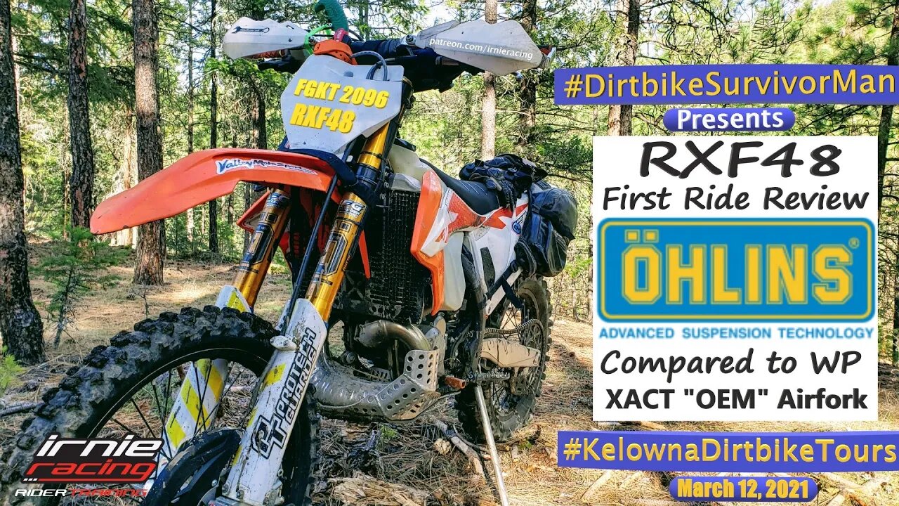 OHLINS RXF48 - FGKT 2096 First Impression Review vs. WP XACT Airfork on 2020 KTM 300xc TPI @ 142hrs