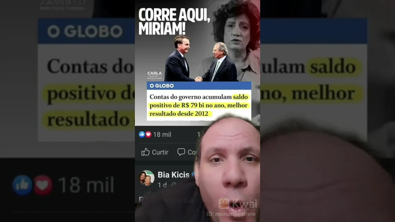 Governo Bolsonaro Humilha Miriam Leitão com saldo de 79 bilhões no ano na economia