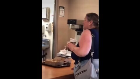Woman freaks out over cheese!