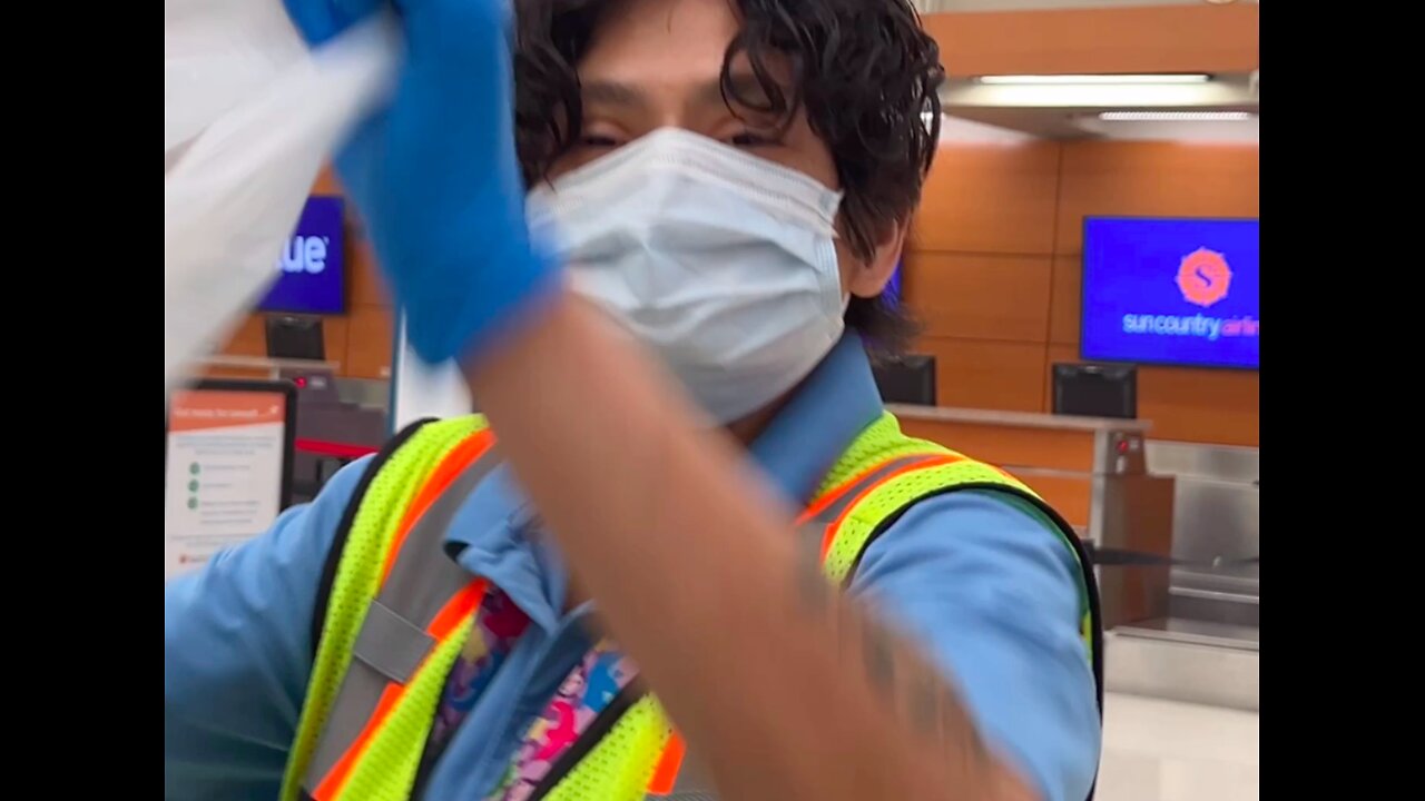 I ask public employees at the San Antonio Airport why are they still wearing a mask