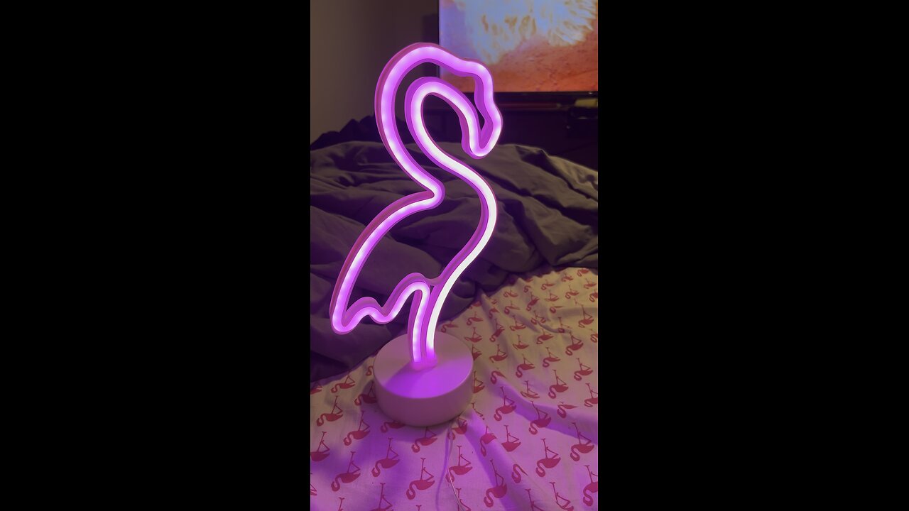 Neon flamingo light