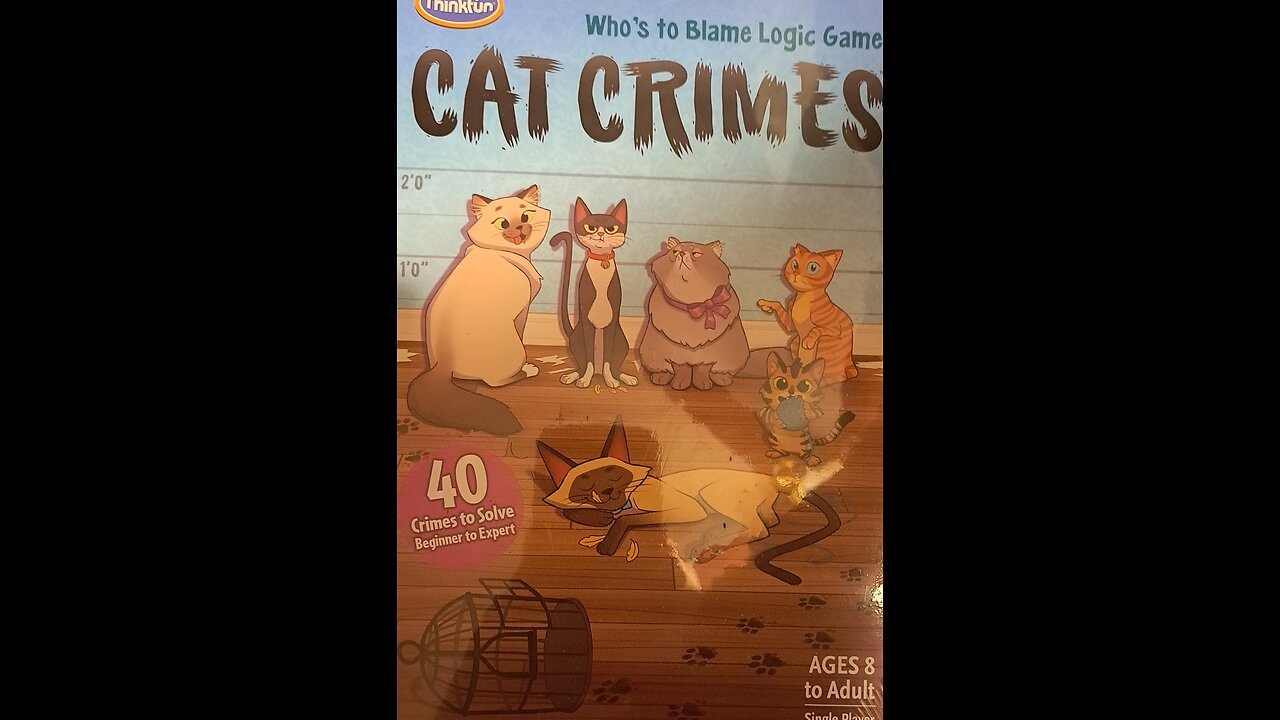 Cat Crimes Board Game (2017, Think Fun) -- What's Inside