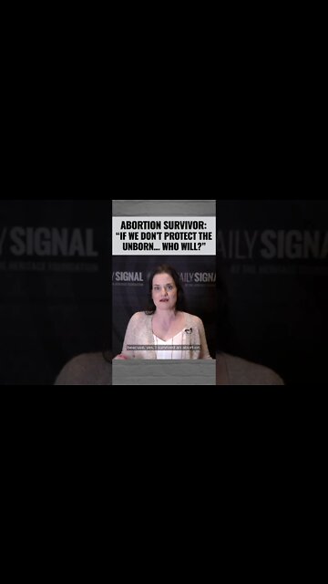 Abortion Survivor: “If We Don't Protect the Unborn... Who Will?” | #Shorts