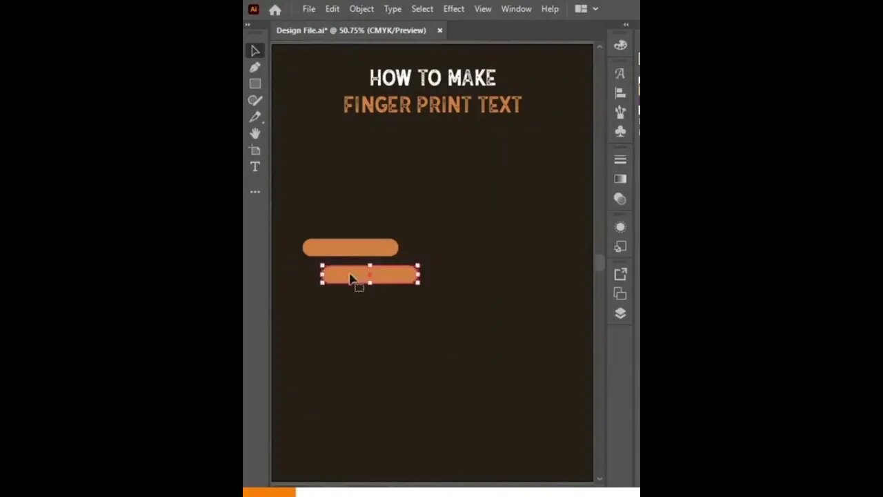 How To Make Finger Print Text Effect In Adobe Illustrator | Design Guru