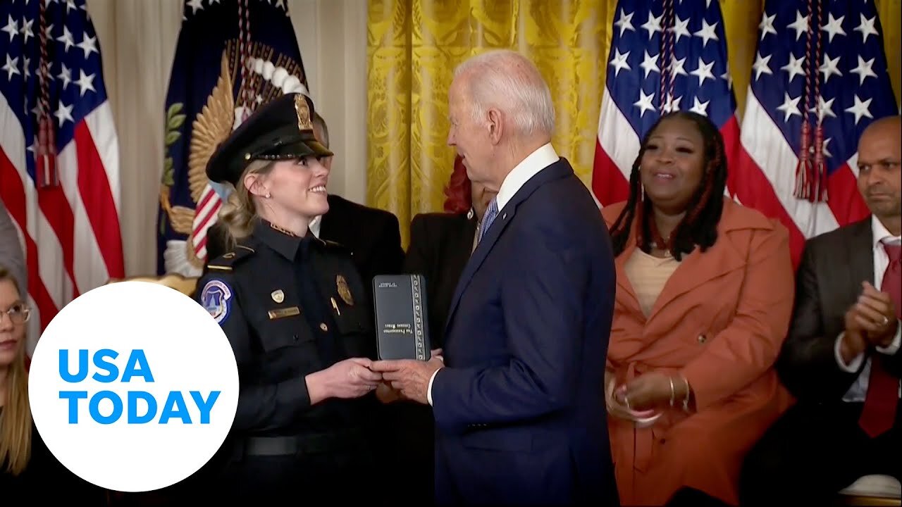Biden, Pelosi honor January 6 heroes and families ｜ USA TODAY