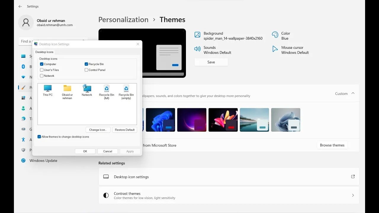 Display Desktop Icons on Desktop OR Desktop Icon Settings in windows 11, 10.