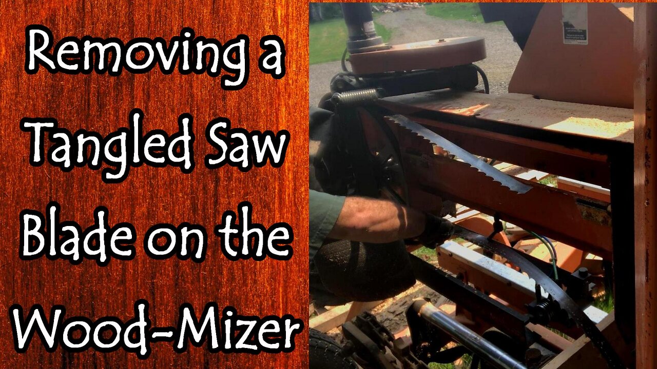 Removing a Tangled Saw Blade From the Wood-Mizer