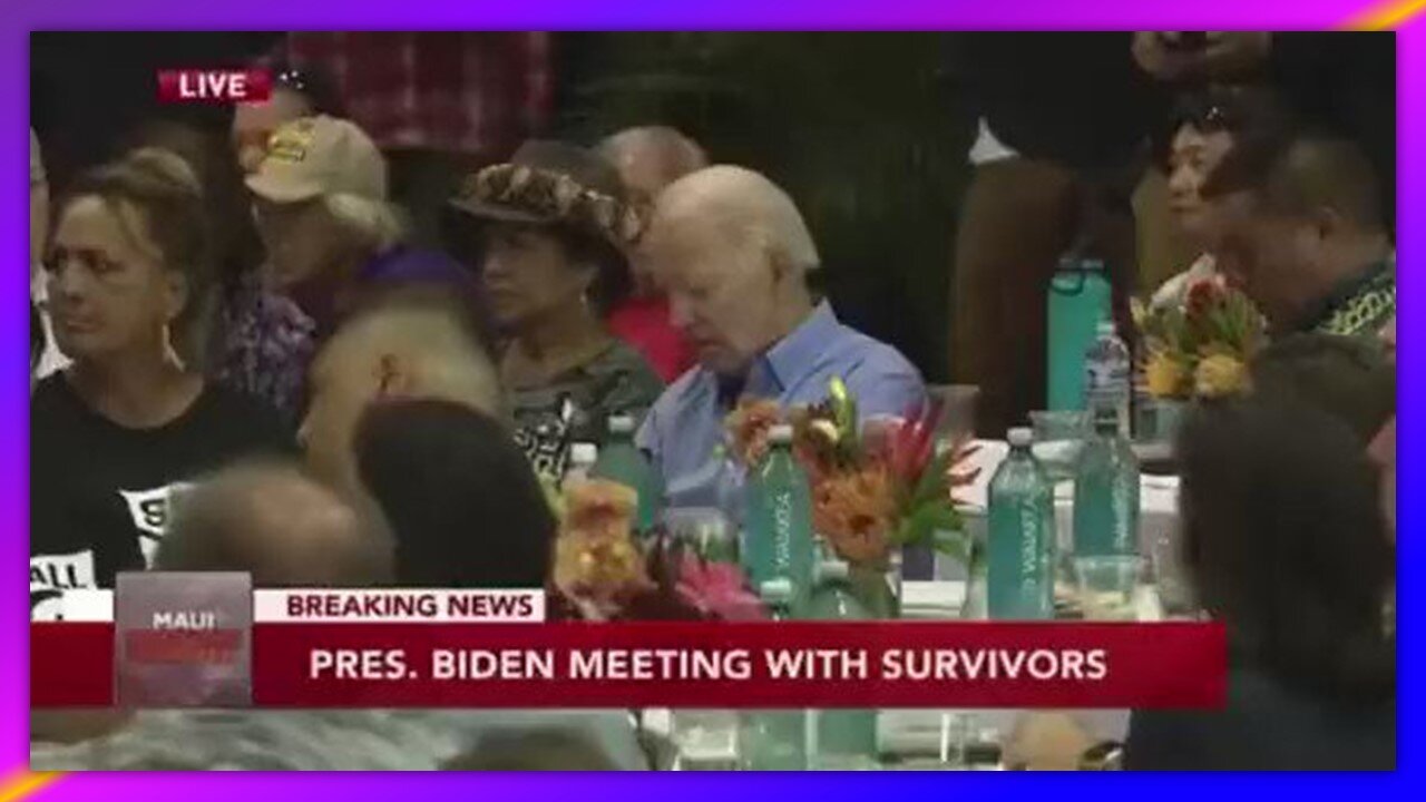 SLEEPY JOE BIDEN FALLS ASLEEP LISTENING TO SURVIVORS IN MAUI!