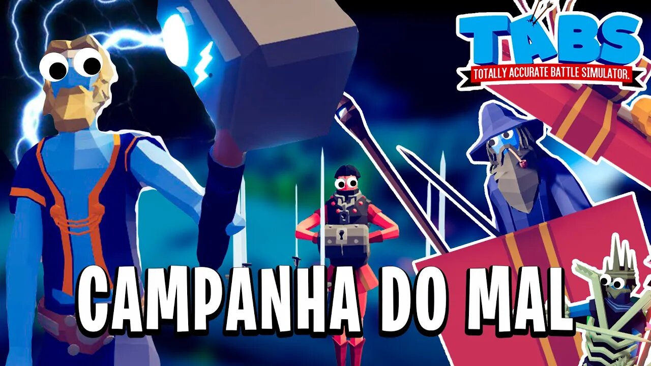Inicio da Campanha do Mal Totally Accurate Battle Simulator TABS Gameplay PT BR