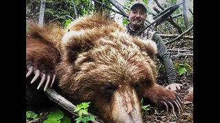 Spearing a Grizzly Bear.