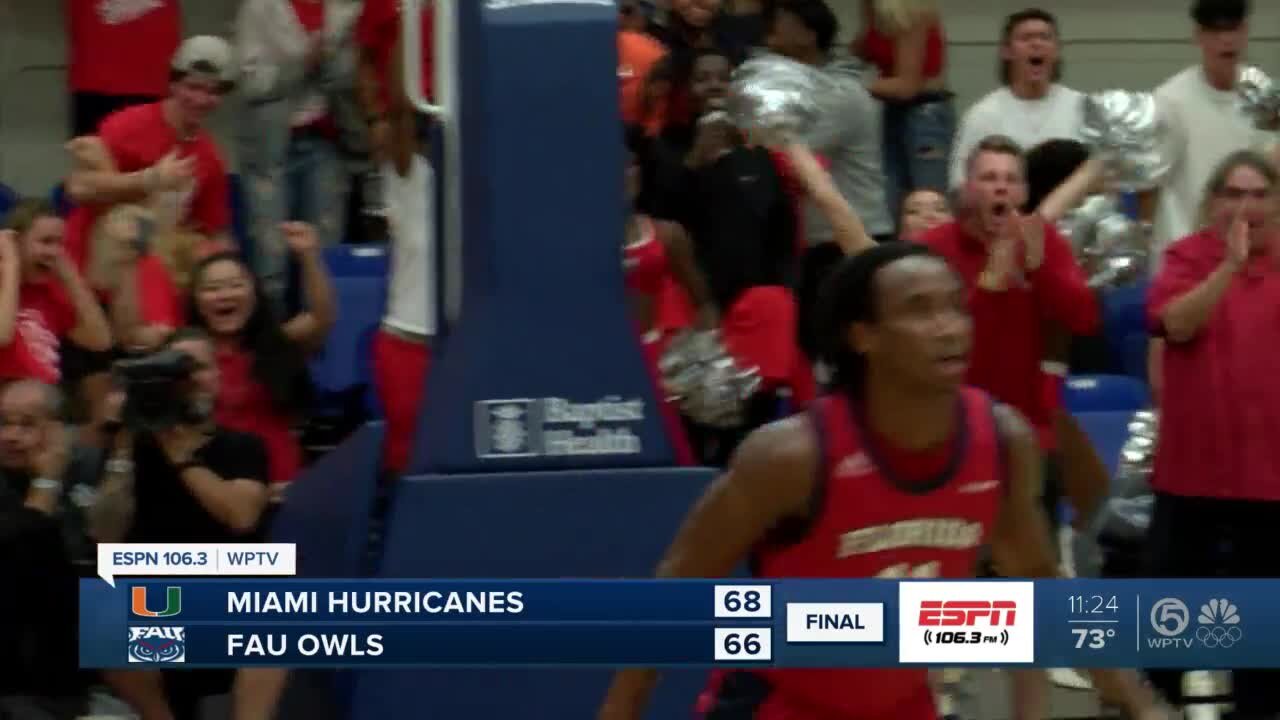 Miami Hurricanes edge FAU Owls