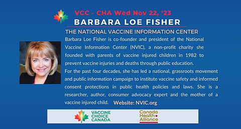 Barbara Loe Fisher - National Vaccine Information Center