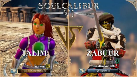 Talim (Âmesang) VS Zabuur (BloodJunkie1130) (SoulCalibur™ VI: Online)