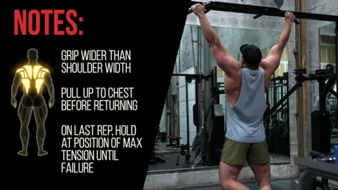 Wide Grip Pull Up W: Iso Hold