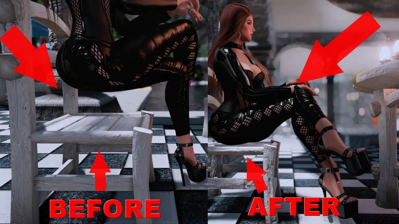 Skyrim SE Misc High Heels Sitting Height Fix + Heels Fix