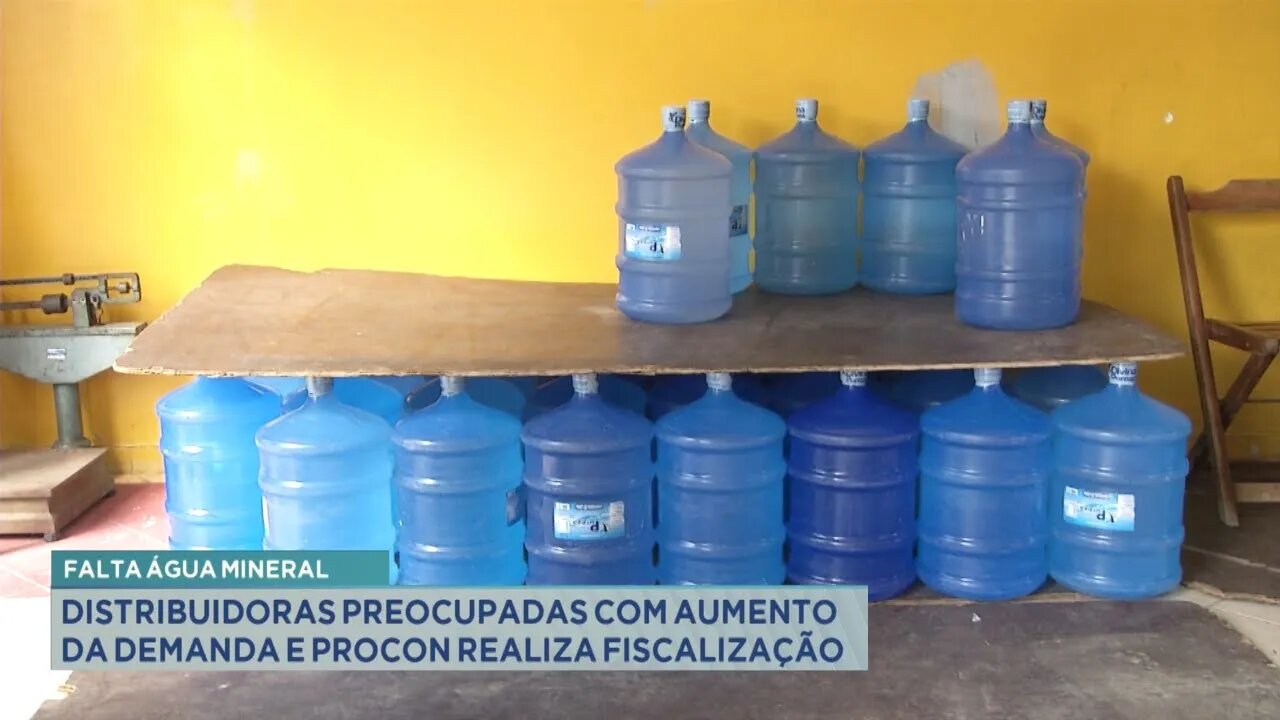 Falta água mineral: distribuidoras preocupadas com aumento da demanda e procon realiza fiscalizaç