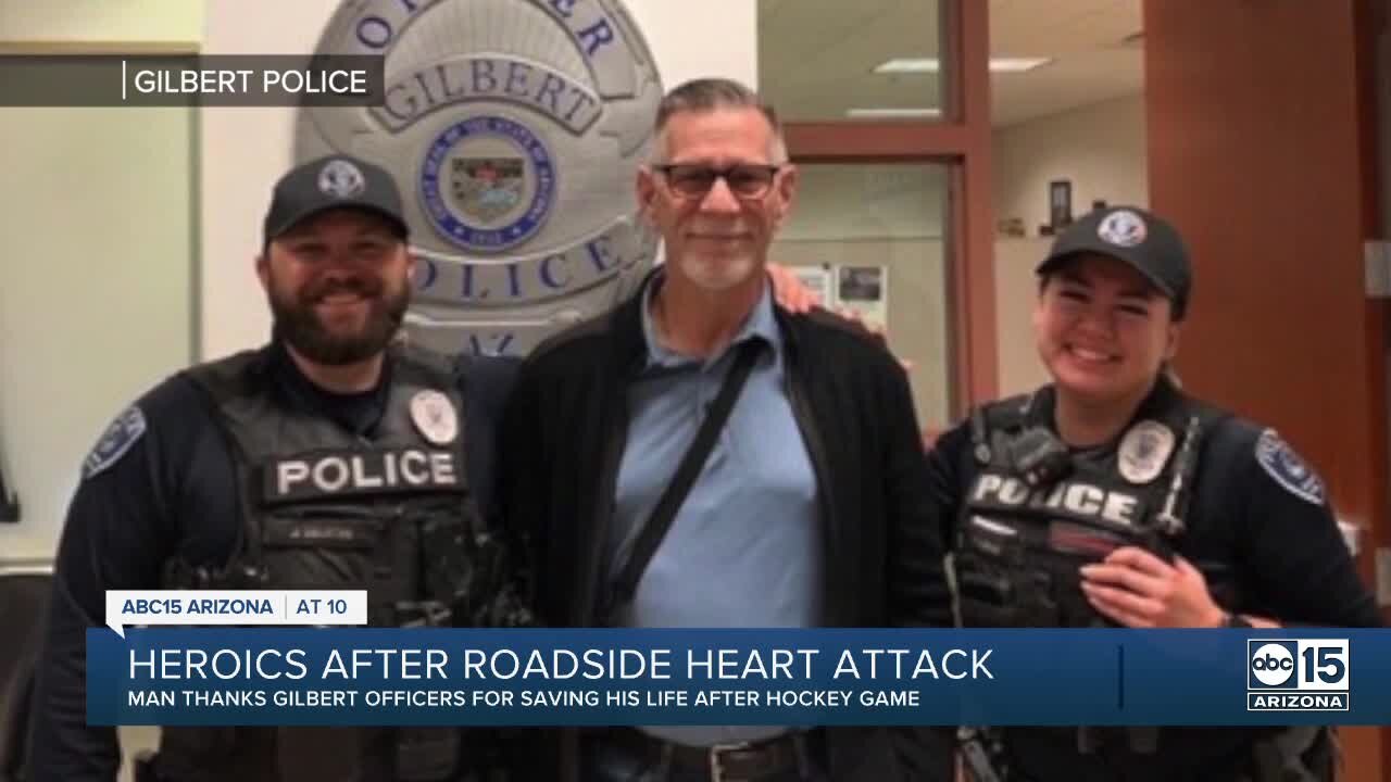 Hockey playing, gilbert guitarist thankful police saved him after heart attack