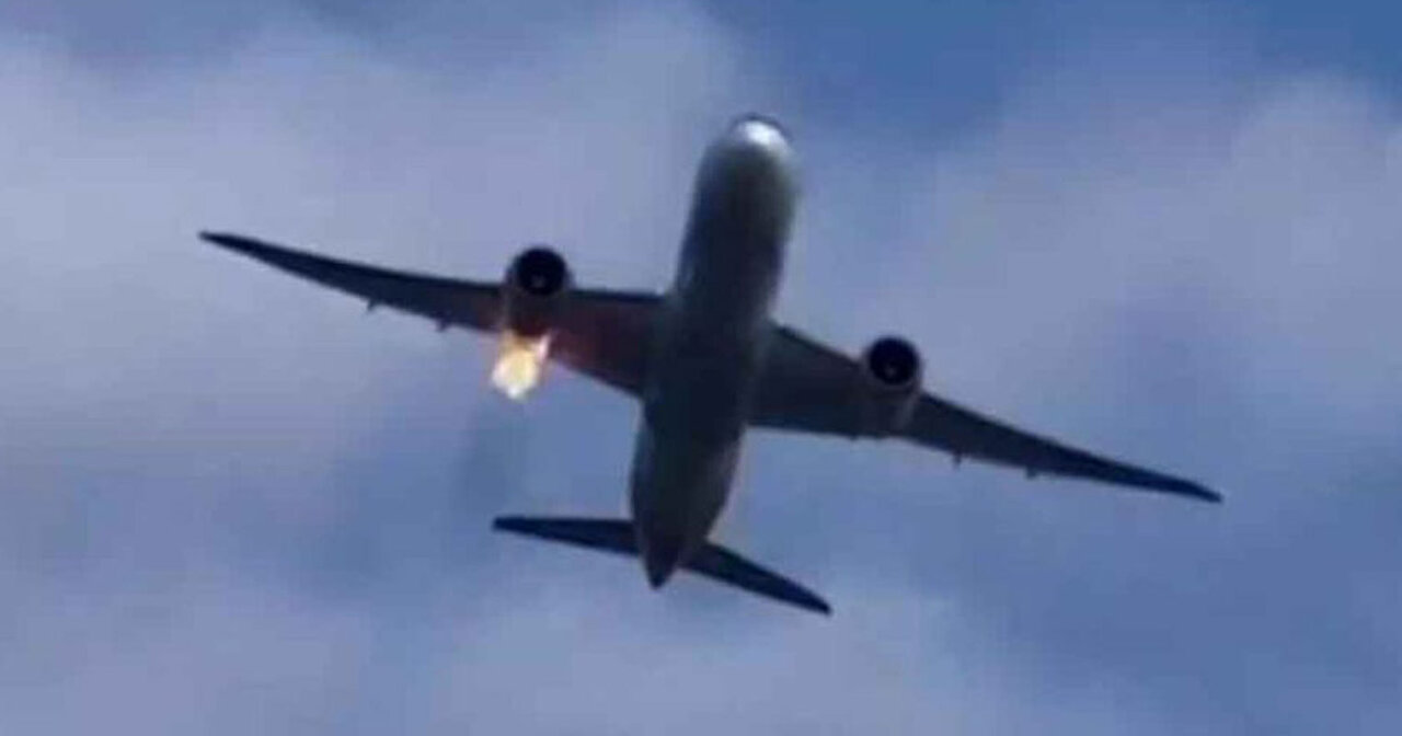 Video Shows Moment Flames Burst from Engine of Packed Boeing Passenger Plane During Takeoff