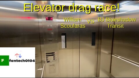 An elevator drag race at Grand Central Terminal! William Scoufaras vs BJ Blue Shadow Transit