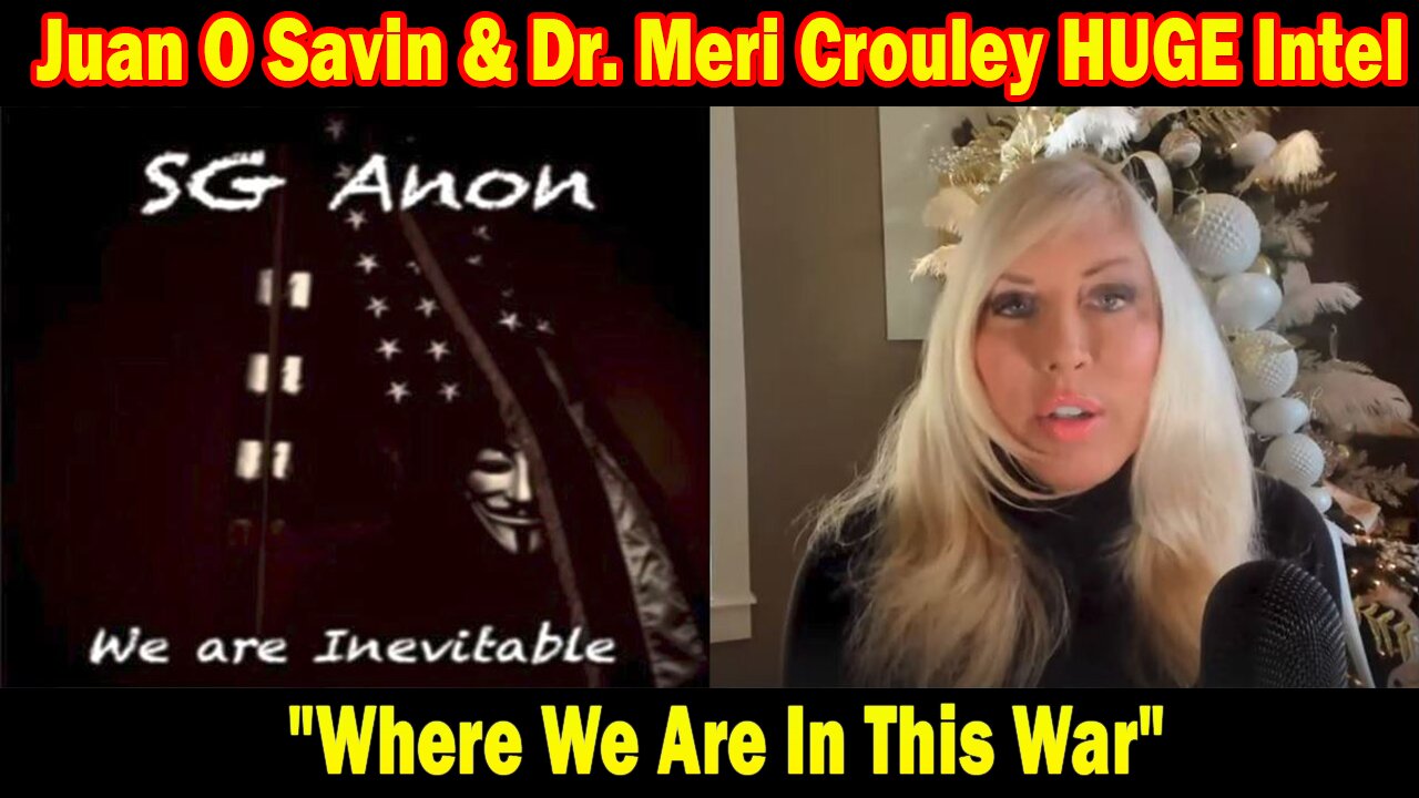 SG Anon & Dr. Meri Crouley Update Today 11/25/23: "Where We Are In This War"