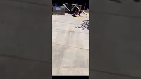 Woman jumps from balcony.